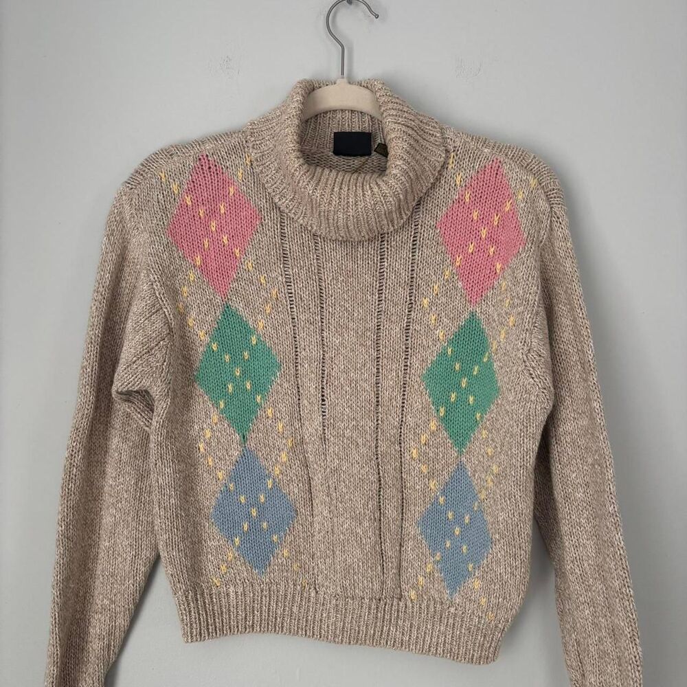Liz-claiborne Women's Tan and Cream Jumper